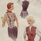 Vintage 1950's McCall's $8228 Weskit (Vest) Pattern ~  Sz 12 UNCUT