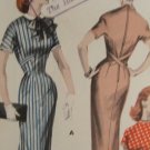 Vintage 1950's Butterick #8055 Whittled Sheath Dress Pattern Sz 12