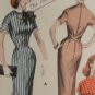 Vintage 1950's Butterick #8055 Whittled Sheath Dress Pattern Sz 12