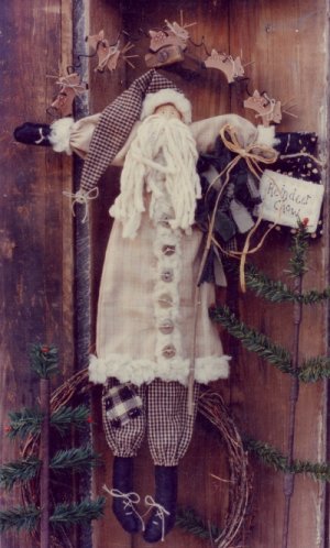 Heart to Hand Patterns - Deer Santa Soft Scultptured Wall Hanging