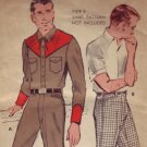 Authentic Vintage Butterick #9611 Mens Western Wear c.1950