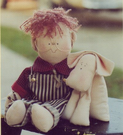 Twice as Nice Patterns ~ Billy & Bernard Soft Sculptured Doll with Puppy