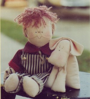 Twice as Nice Patterns ~ Billy & Bernard Soft Sculptured Doll with Puppy