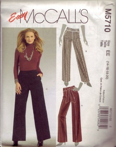 McCalls M5710 Womans Pants Pattern Sz 6-8-10-12-14