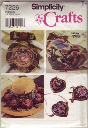 Simplicity Crafts 7226 Rag Roses and Ribbon Accessories