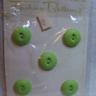 Buttons ~ Vintage 1950's Fashion Buttons Lime Green