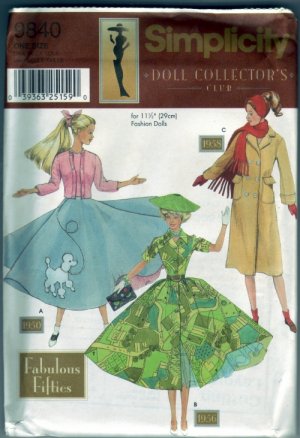 Simplicity #9840 Fabulous Fifites Barbie Pattern