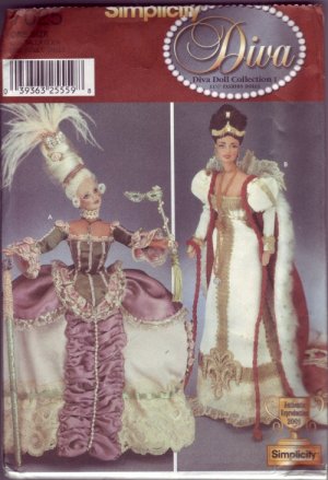 Simplicity #7025 Diva Doll collection Barbie Pattern
