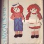 Authentiic Vinrtage McCalls #5713 Raggedy Ann and Andy 1977 Patte