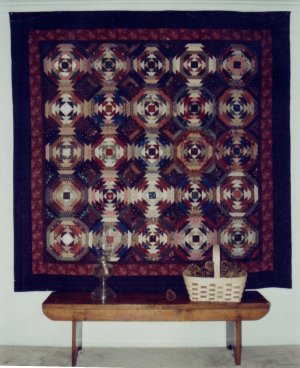Quilt Pattern ~ Pineapple Log Cabin Full Size and Small Versions