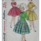 Simplicity #1253 Girls Sz 8 Dress Pattern from 1954