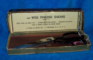 Vintage 1940's Wiss Pinking Shears in Box Model C