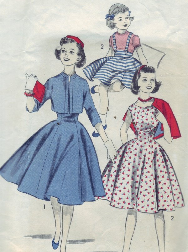 1950s Advance Pattern #8410 Size 12 Girls Jumper & Jacket