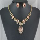 beautiful evening rhinestone necklace and earring set