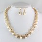 chic bridal white pearl /rhisnestone necklace and earring