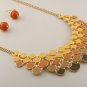 Epoxy Gold/ Multi Colored Necklace Set 0001n