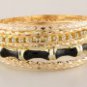 Blue Epoxy Gold Bangle Bracelet Set 0001b