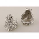 Clear Crystal Antique Frog Ring 0002r