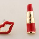 Epoxy Gold Lips/Lipstick Studs 0004e *OUT OF STOCK*