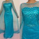 Disney Movie Frozen Snow Queens  Elsa Dress Princess Cosplay Costume Kids  Girls Custom made