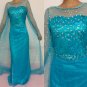 Disney Movie Frozen Snow Queens  Elsa Dress Princess Cosplay Costume Kids  Girls Custom made