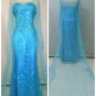 Luxury Disney Movie Frozen Elsa Snow Queens Dress Princess Cosplay Costume Kids Children Custom made