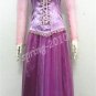Disney movie game Tangled Rapunzel Anime Cosplay Costume purple dress