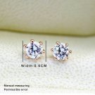 ITALINA 18K Gold Plated Stud Earrings Made with Swarovski Crystal Stellux CZ