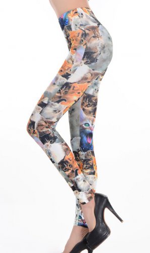 Sexy cats print tight leggings