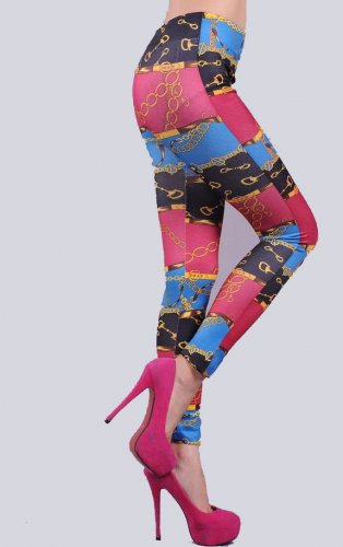 Sexy chains print tight leggings