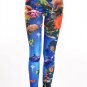 Sexy colorful deep sea fish print tight leggings