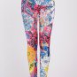 Sexy colorful flowers print tight leggings