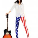 Sexy colorful star and stripes tight leggings