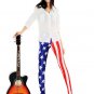 Sexy colorful star and stripes tight leggings