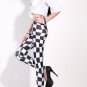 Sexy black and white squares tight leggings