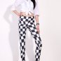 Sexy black and white squares tight leggings