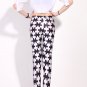 Sexy black and white jig-saw print tight leggings