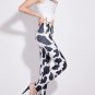 Sexy black and white print tight leggings