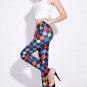 Sexy colorful squares tight leggings