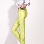 Sexy yellow honeycomb print tight leggings