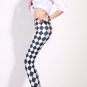 Sexy black and white squares tight leggings
