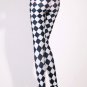 Sexy black and white squares tight leggings
