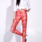 Sexy colorful red print tight leggings