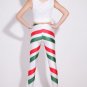Sexy colorful red and green stripes tight leggings