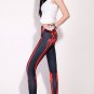 Sexy colorful black skeleton print tight leggings