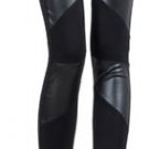 Sexy black patched tight leggings