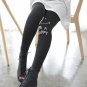 Sexy printed letters tight leggings