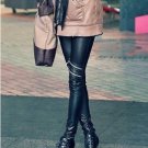 Sexy black zipper decoration tight leggings