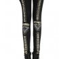 Sexy black rivets tight leggings