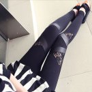 Sexy black straps and lace tight leggings